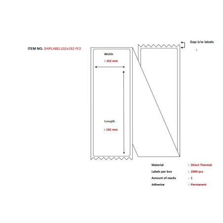 High-Quality Capture Ship Label 102 x 192mm - Perfect for Shipping Needs - SHIPLABEL102X192-FF2